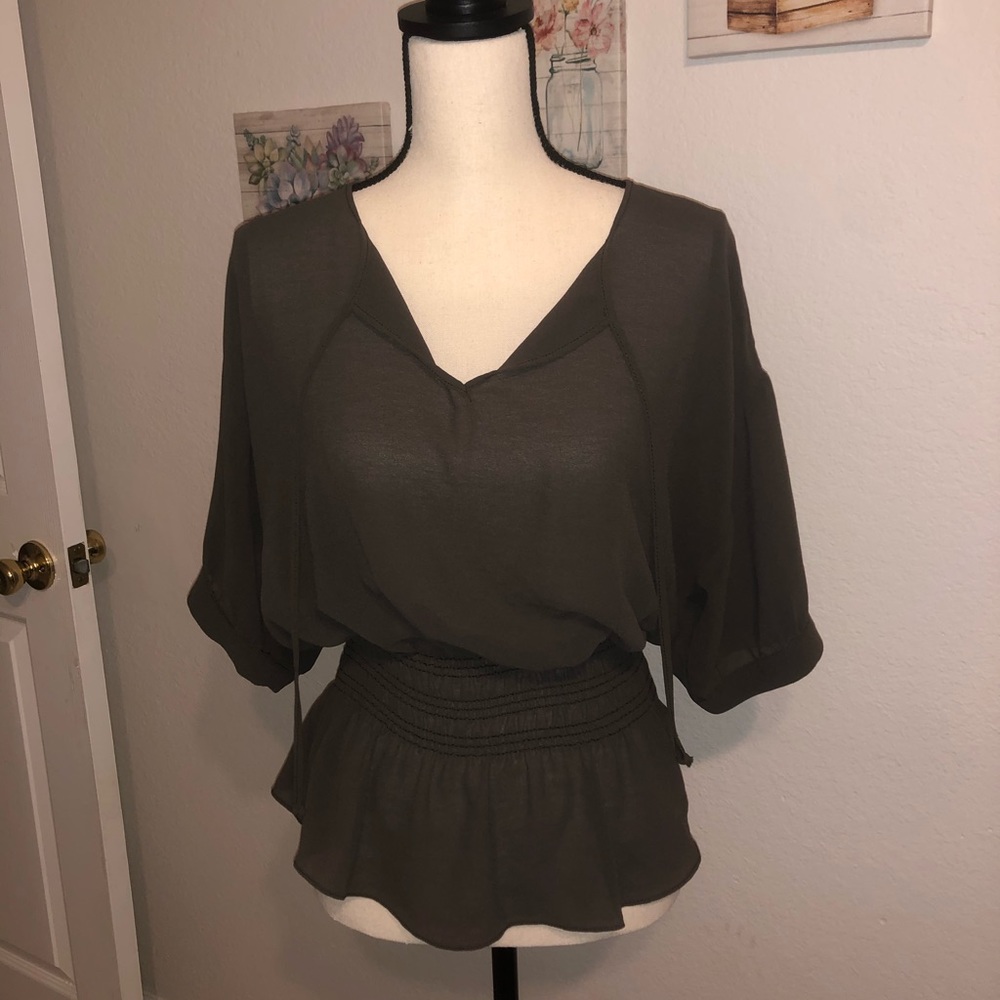 Zara Basic Sheer blouse